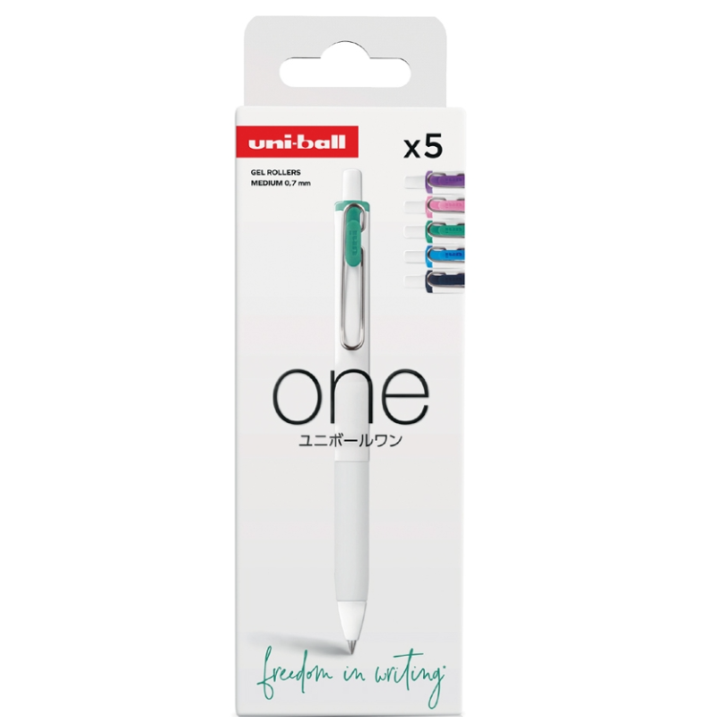 Pack 5 Bolígrafos Gel Uni-Ball One Colores Eléctricos