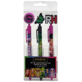 Pack 3 Bolígrafos Rainbow High