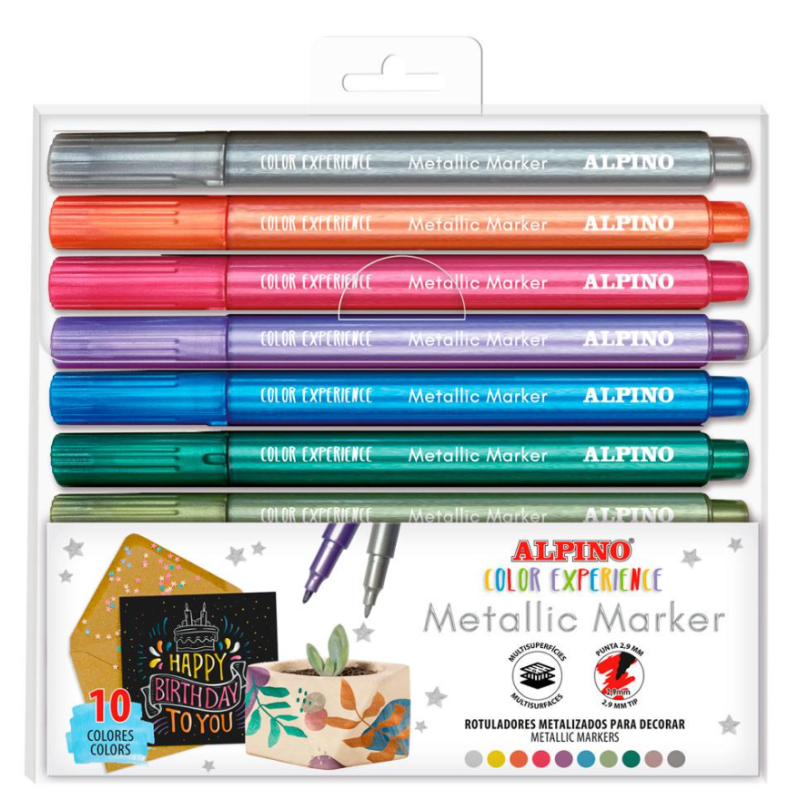 Pack 10 Rotuladores Metallic Color Expert De Vuelta al Cole