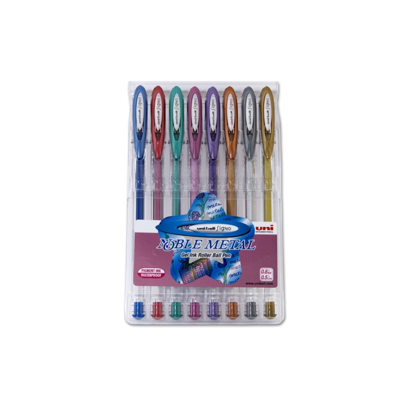 Pack 8 Bolígrafos Gel Metalizados De Vuelta Al Cole