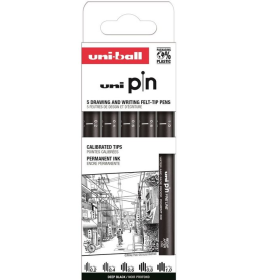 Pack 5 Rotuladores Uni Pin Clásico 2 De Vuelta Al Cole