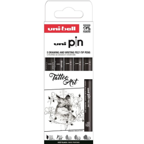 Pack 5 Rotuladores Tattoo Art Uni Pin De Vuelta Al Cole