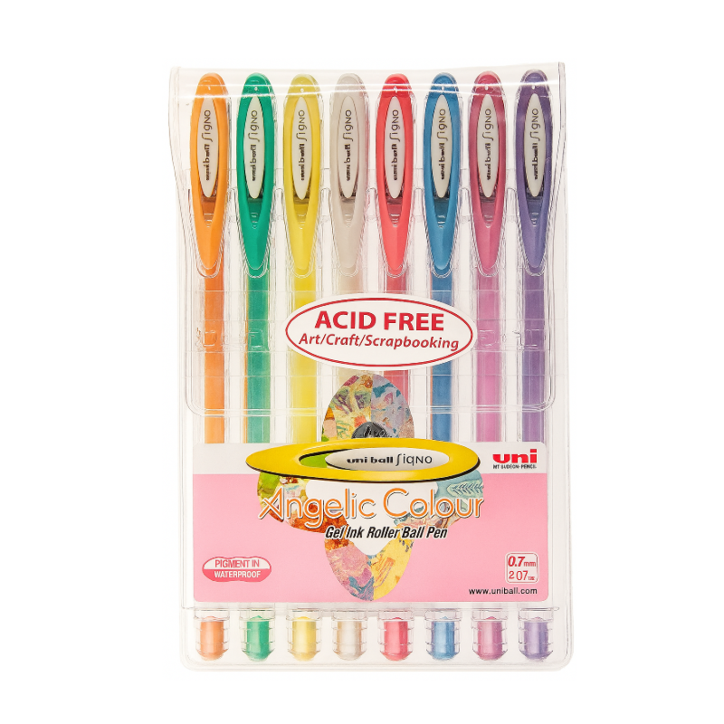 Pack 8 Bolígrafos Gel Colores Pastel