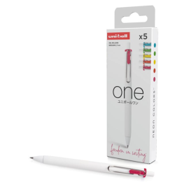 Pack 5 Bolígrafos Gel Uni-Ball One Neón