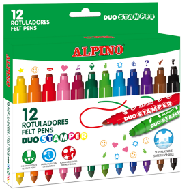 12 Rotuladores Duo Stamper Alpino