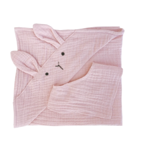 Set Toalla Bandana Conejo Bobble Rosa