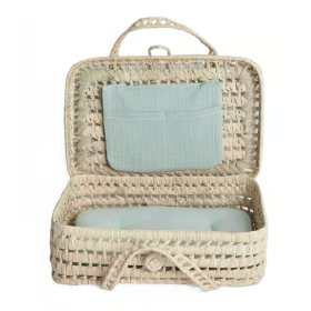 Maleta Mimbre Bobble Verde