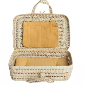 Maleta Mimbre Bobble Mostaza
