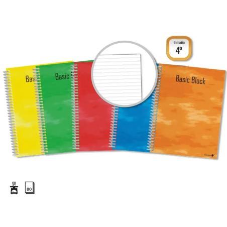 Golden Cuaderno T.N. 4º 80H Pauta 3,5 Mm Surtido