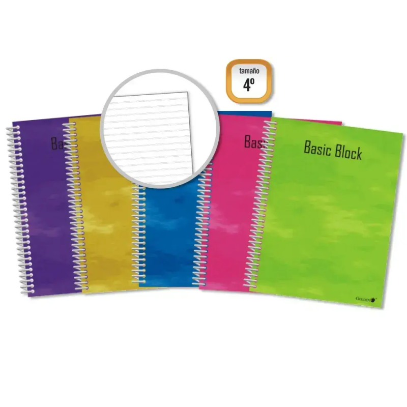 Golden Cuaderno T.N. 4º 80H Pauta 3,5 Mm Surtido