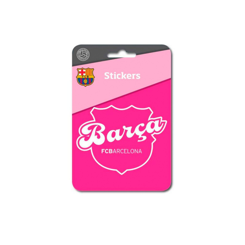 Pegatina Fc Barcelona Escudo Láser Rosa