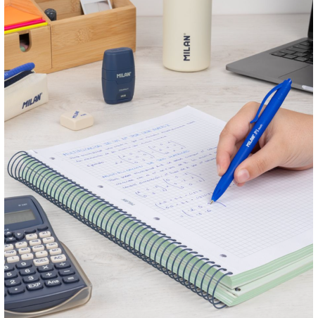 Cuaderno A4 Verde Espiral Cuadricula Milan