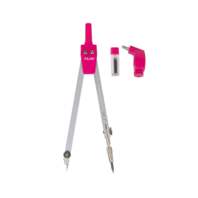 Estuche Compas Rosa Con Adaptador Milan De Vuelta Al Cole 2