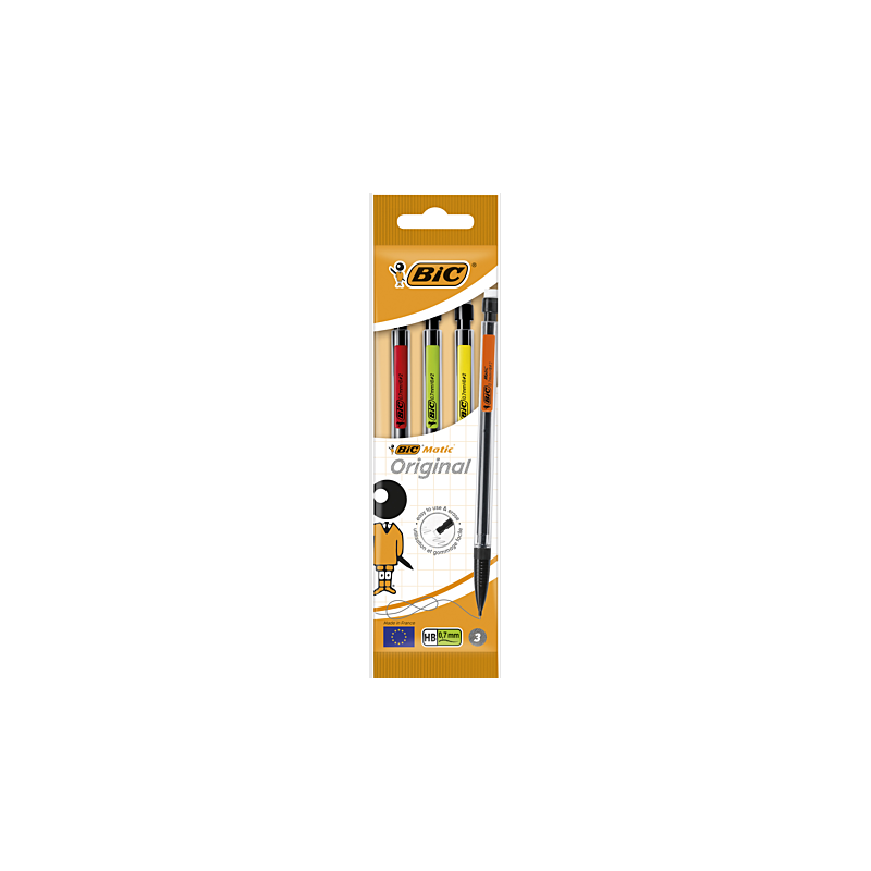 Portaminas BIC Matic Classic 0.7 Mm Pack De 3 Unidades