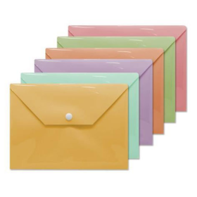 Sobre Portadocumentos A5 Con Broche 6 Colores Pastel Surtido