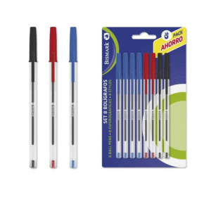 Pack 8 Bolígrafos Multicolor Bismark