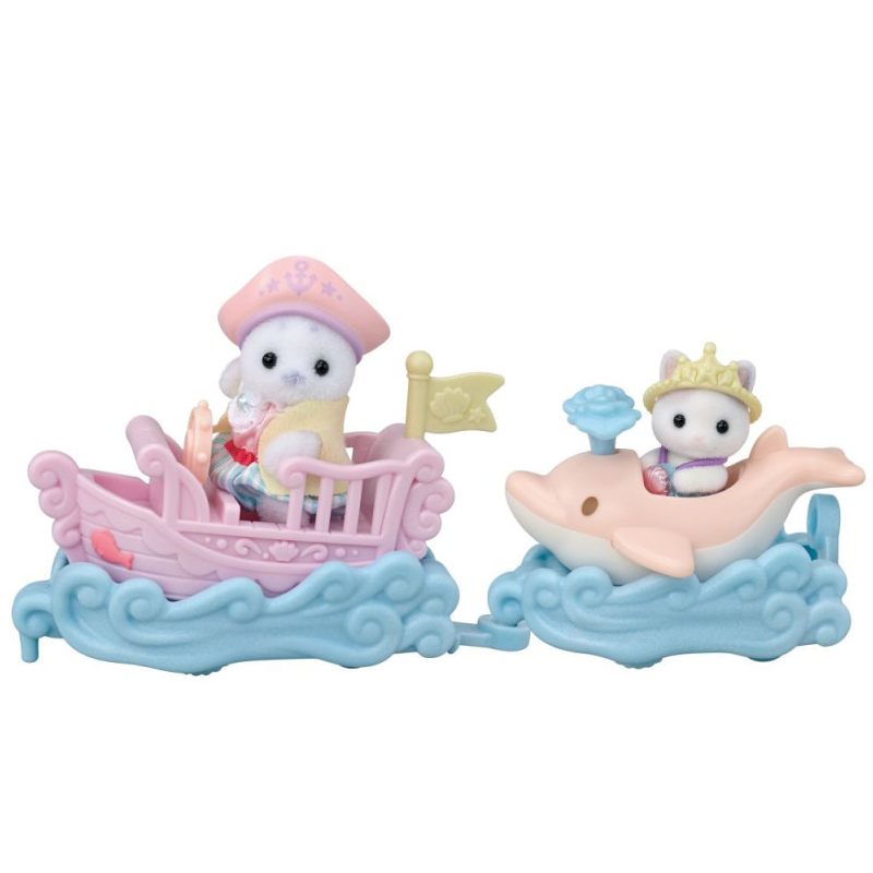 Sylvanian Families Creme Y Erin En Tren Y Avión