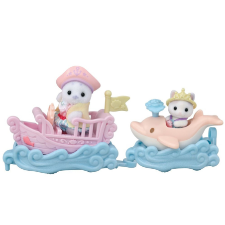 Sylvanian Families Creme Y Erin En Tren Y Avión