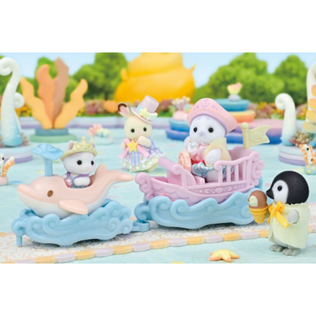 Sylvanian Families Creme Y Erin En Tren Y Avión