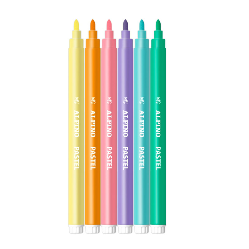 6 Rotuladores Alpino Pastel