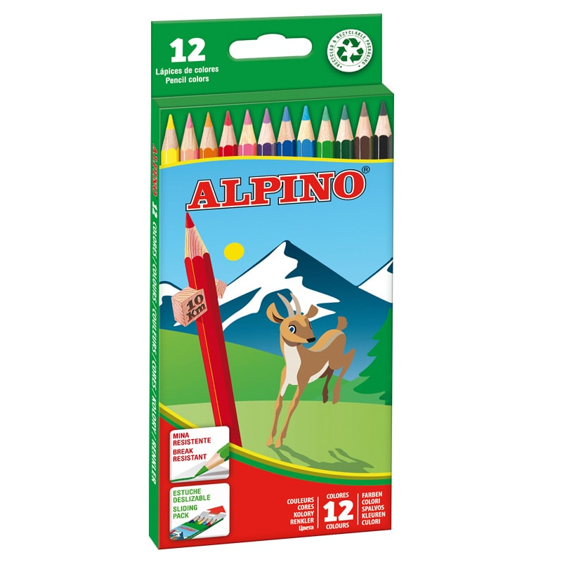 12 Lápices Alpino Wf De Vuelta Al Cole