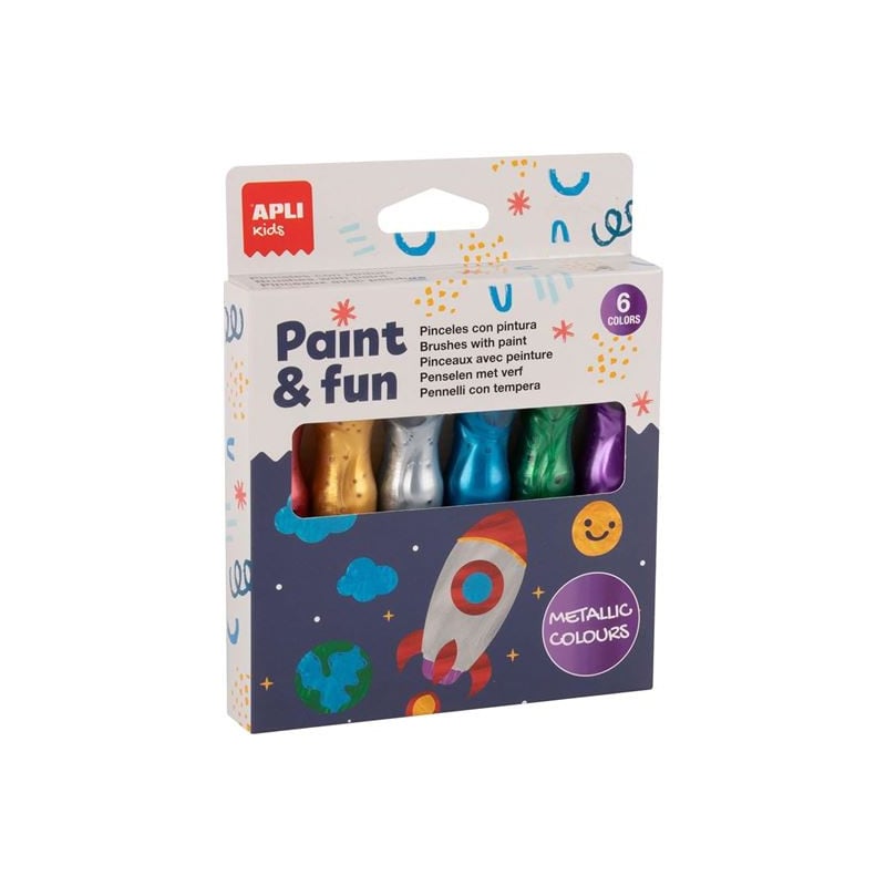 Témperas Colores Metalizados 6 Unidades