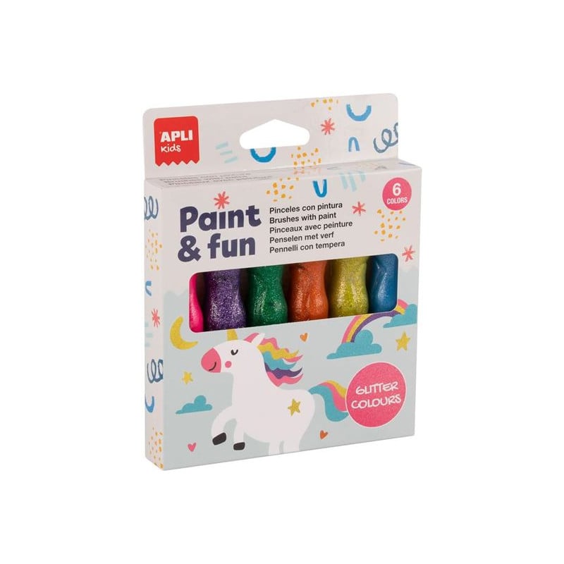 Témperas Colores Con Purpurina 6 Unidades