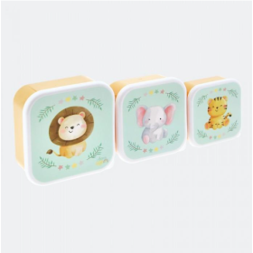 Set 3 Cajitas De Almuerzo Infantil Animales