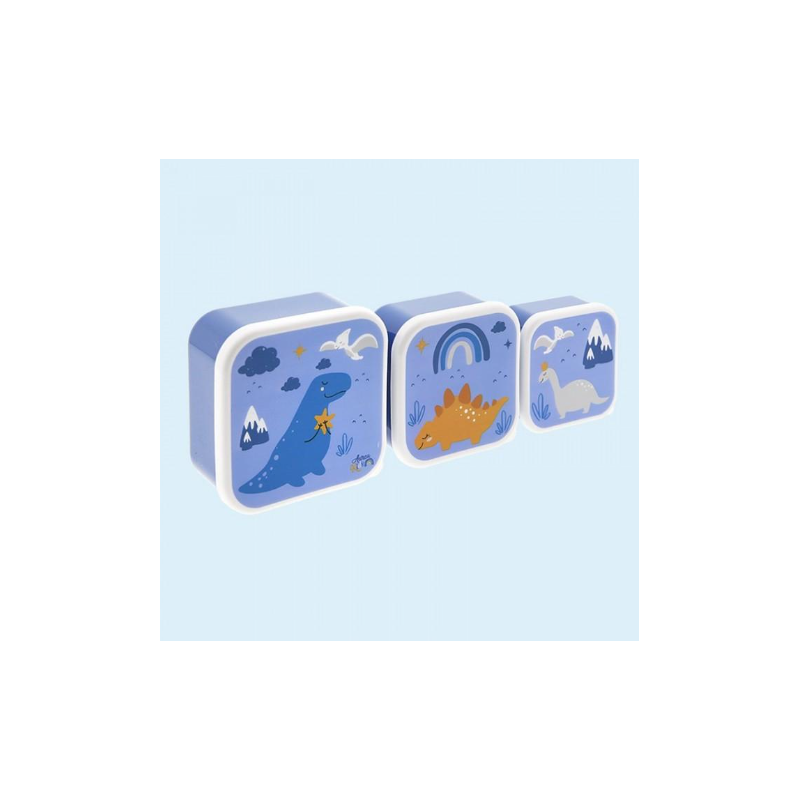 Set 2 Cajitas De Almuerzo Infantil Dinos