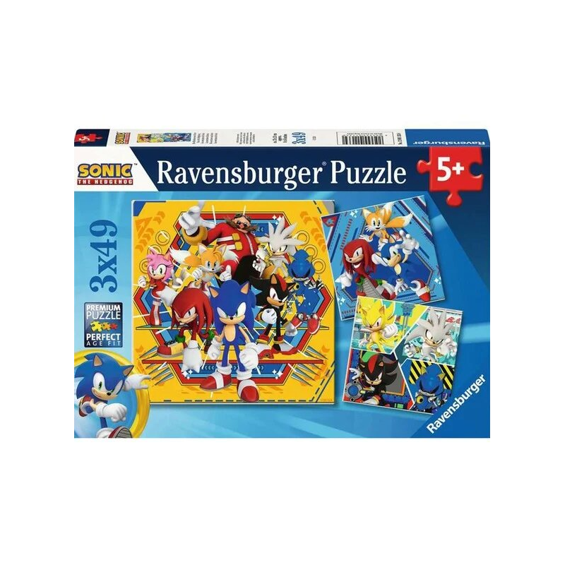 Puzzle Sonic 3x49 Pzs De Ravensburger