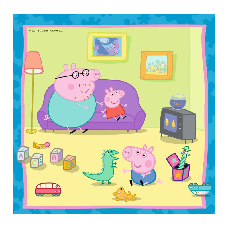 Puzzle Peppa Pig Y Familia 3x49 Pzs