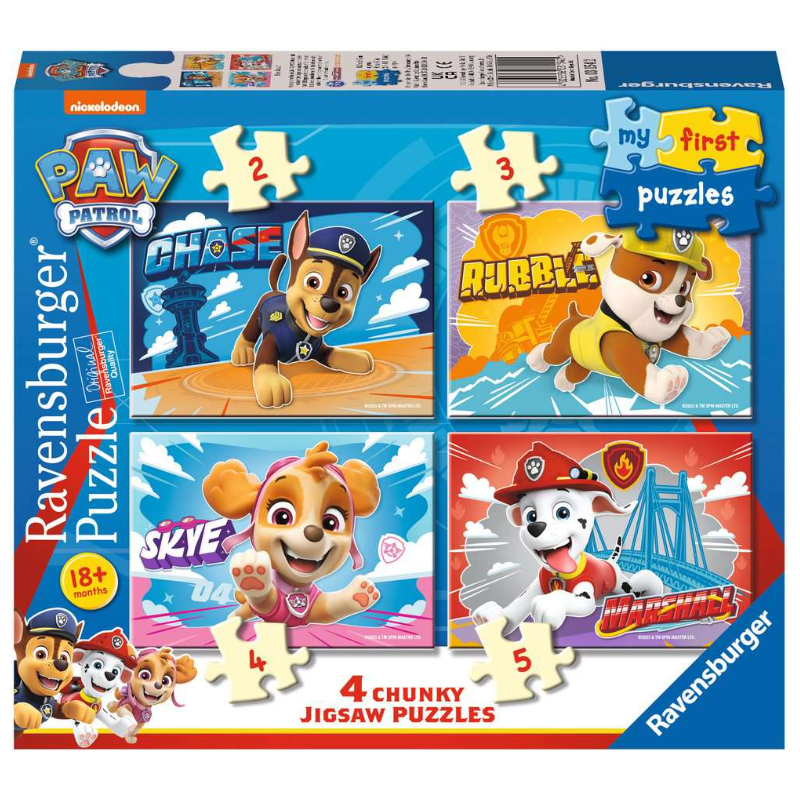 Mi Primer Puzzle Patrulla Canina 2/3/4/5 Pzs De Ravensburger