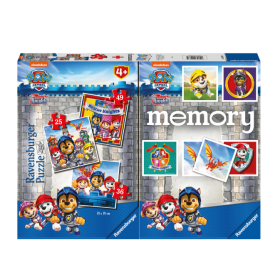 Patrulla Canina Caballeros De Rescate 3 Puzzles + Memory De Ravensburger
