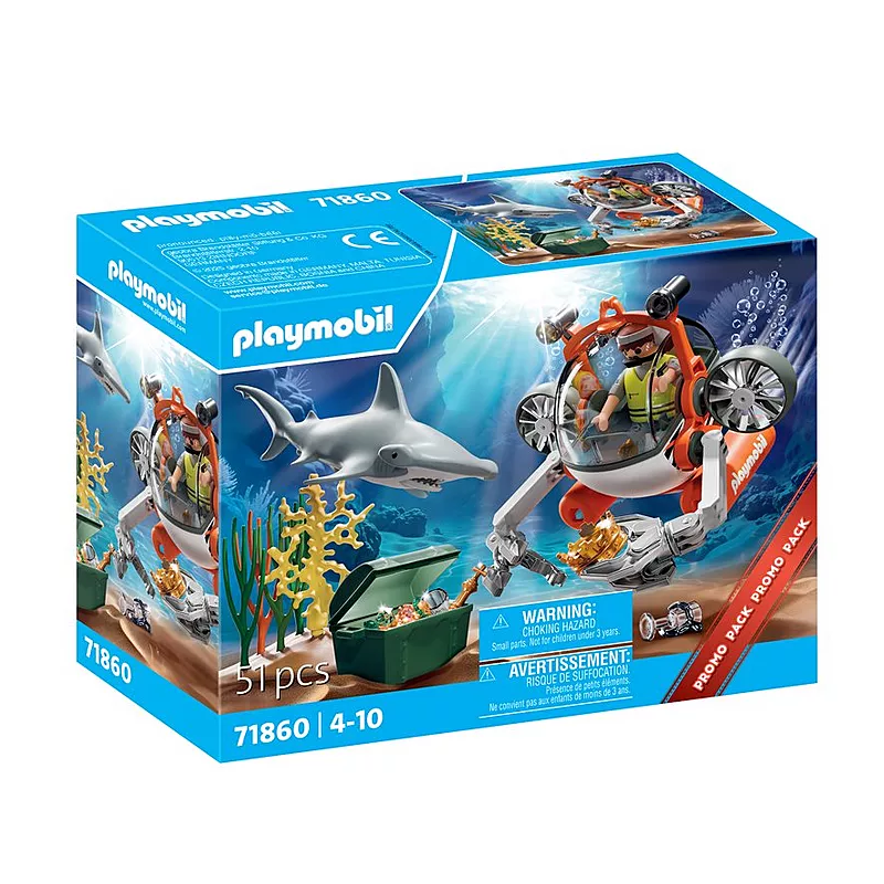 Playmobil Búsqueda Del Tesoro Con Submarino De Playmobil