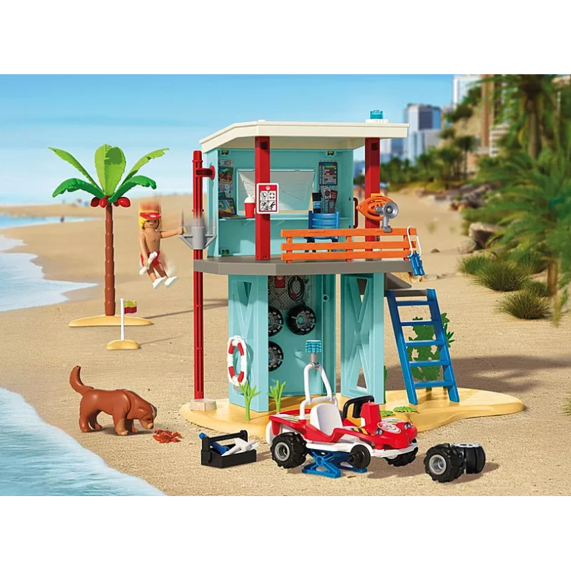 Playmobil Torre De Vigilancia Con Coche De Playa