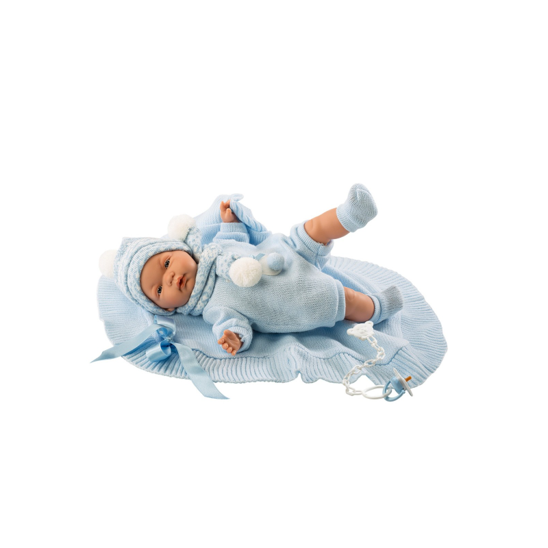 Muñeca Llorens Joel Lloron Toquilla Celeste 38 Cm