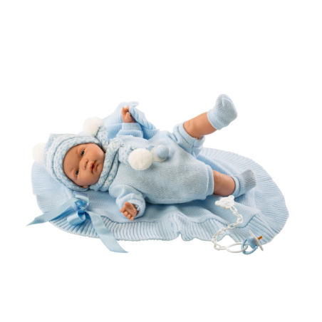 Muñeca Llorens Joel Lloron Toquilla Celeste 38 Cm