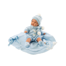 Muñeca Llorens Joel Lloron Toquilla Celeste 38 Cm De Muñeca Llorens