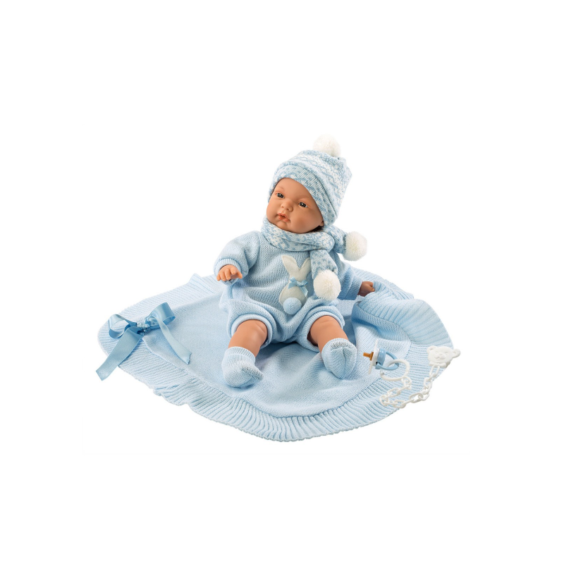 Muñeca Llorens Joel Lloron Toquilla Celeste 38 Cm De Muñeca Llorens