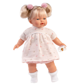 Muñeca Llorens Roberta Llorona Vestido Estampado 33 Cm De Muñeca Llorens
