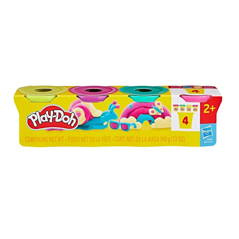 Play-Doh Pack 4 Botes Colores Surtido