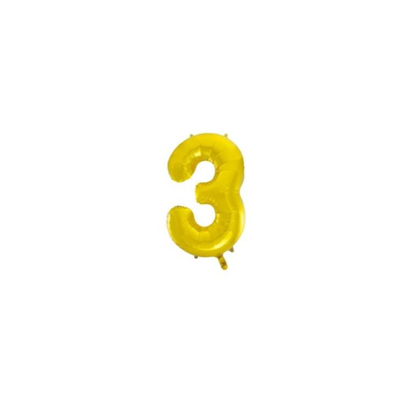 Globo Oro Número 3