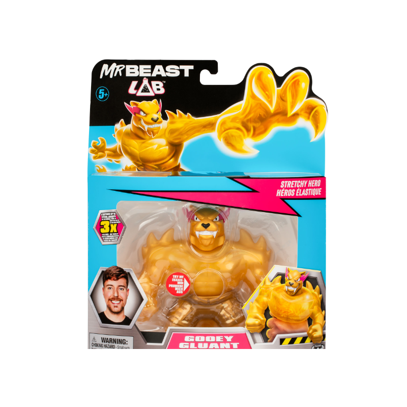 Mr Beast Figura Elástica Oozey Silver De Famosa