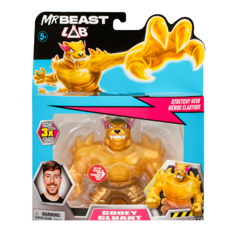 Mr Beast Figura Elástica Oozey Silver De Famosa