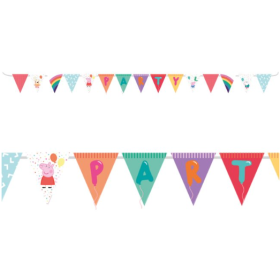 Banderin Peppa Pig Party 4 M De Liragram