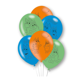 Globos Bluey 27.5 Cm 6 Uds