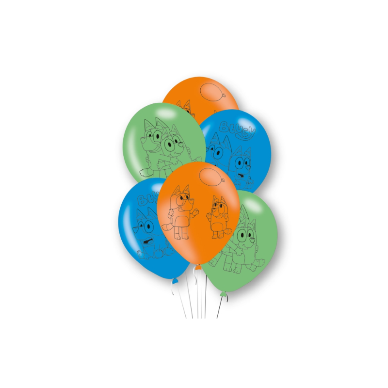 Globos Bluey 27.5 Cm 6 Uds De Liragram