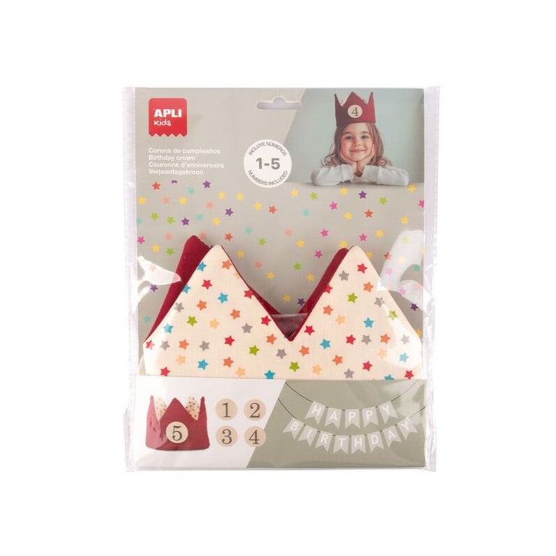 Corona Cumpleaños Números 1 al 5