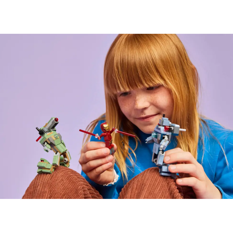 LEGO Marvel Iron Man Y Máquina De Guerra Vs Drones