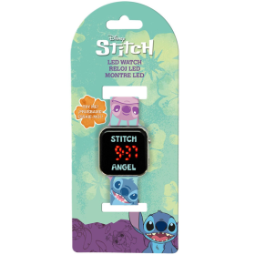 Reloj Led Stitch Tropical De Kids Euroswan